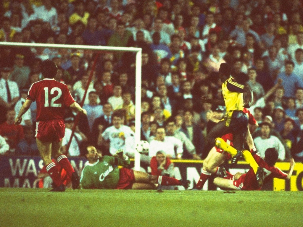 <b>26 May 1989: Liverpool 0–2 Arsenal</b><br/>
Arguably the most dramatic end to any league season, Arsenal went to Anfield needing to win by a two-goal margin in order to claim the First Division title. Liverpool were the reigning champions and were looking to complete the Double, having won the FA Cup the weekend before, whereas Arsenal were looking for their first title in 18 years. Alan Smith's header in the 52nd minute gave Arsenal the lead but the crucial second goal seemed to have evaded them. That was until the game entered injury time when Michael Thomas burst into the box and lifted the ball over the onrushing Bruce Grobbelaar to snatch the title for the Gunners.