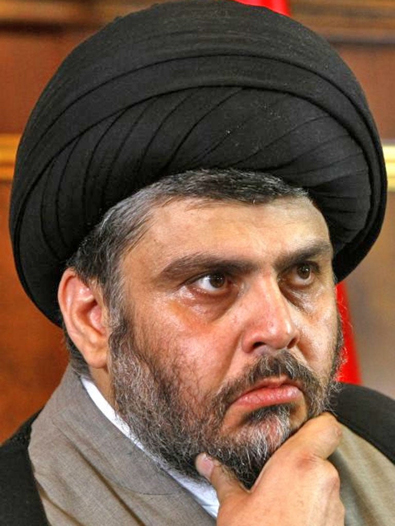 MUQTADA AL-SADR: The Shia cleric is an influential player, whose support is vital to Nouri al-Maliki