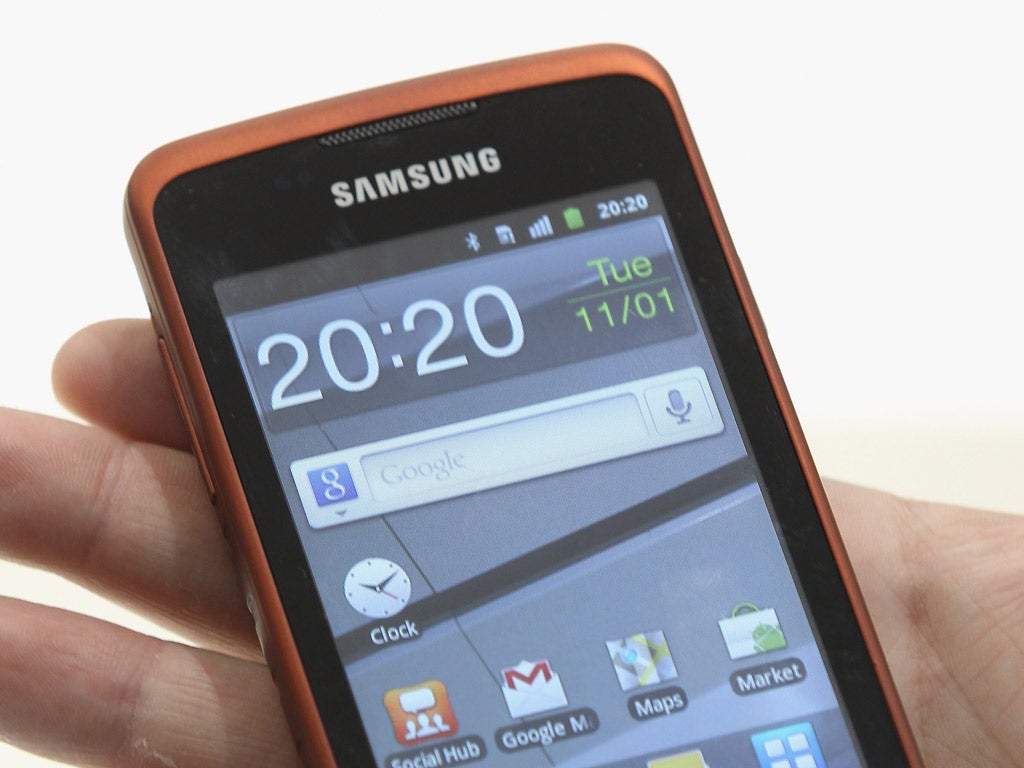 The Samsung Galaxy Xcover smartphone