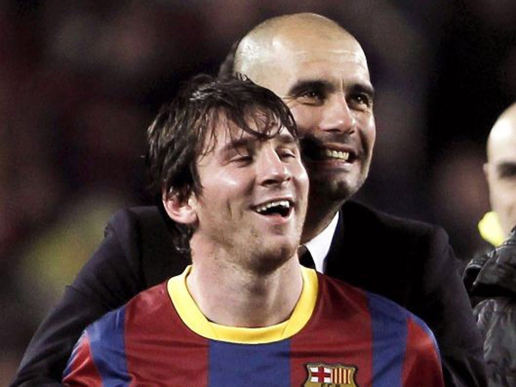 Pep Guardiola was more concerned about the pressure heaping on his shoulders than inspiring Leo Messi to greater deeds
