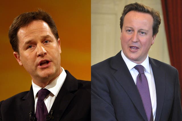 Deputy Prime Minister Nick Clegg contradicted David Cameron on cosying up to Murdoch