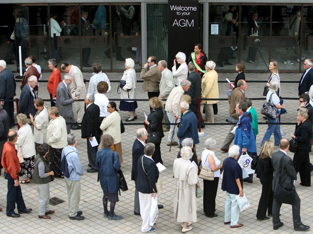 Do your homework: Shareholders queueing for an annual general meeting