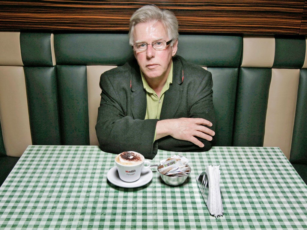 SCREEN BREAK: Phil Davis, enjoying some froth for a change, at a café near his home in London