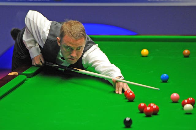 Out of reach: Stephen Hendry during his win over fellow Scot John Higgins