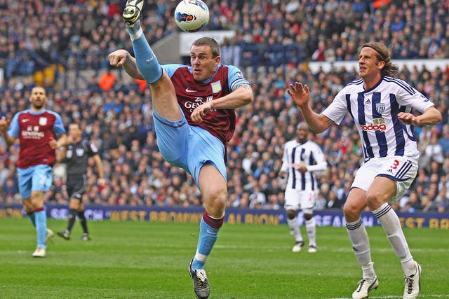 Richard Dunne repels a West Bromwich raid in yesterday’s 0-0 draw