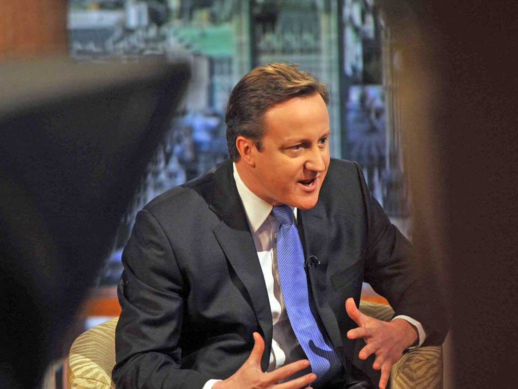 David Cameron voices his dismay in a BBC interview yesterday