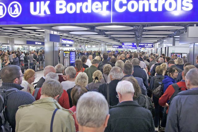 Arrivals at Terminal 5 said they waited two hours at passport control