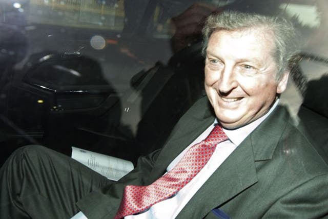 Roy Hodgson is driven away from Wembley with
England’s Euro 2012 itinerary on the seat next to
him after his talks with the FA yesterday