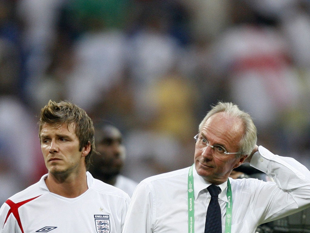 Sven Goran Eriksson during his time as England manager