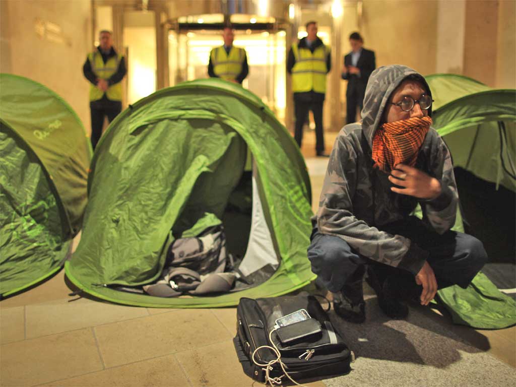 The Occupy movement set up tents at the Stock Exchange