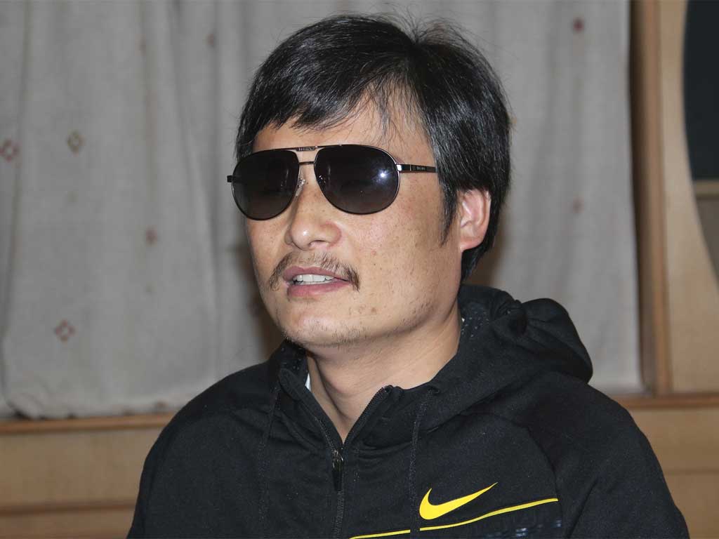 The blind Chinese human rights lawyer, Chen Guangcheng