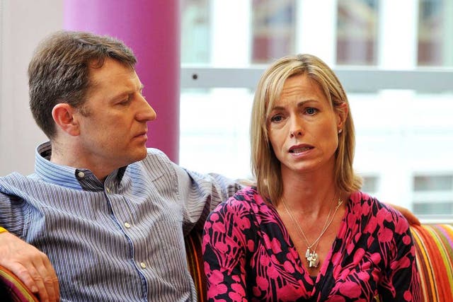Kate and Gerry McCann talking to media this morning