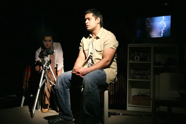 Interrogation: Umar Ahmed in the play, 'Could You Please Look Into the Camera', in the One Day in Spring festival