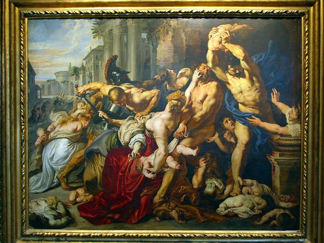 <b>Massacre Of The Innocents</b> by Peter Paul Rubens<br/>
Sold for 76.7 million US dollars at Sotheby's in London in July 2002
