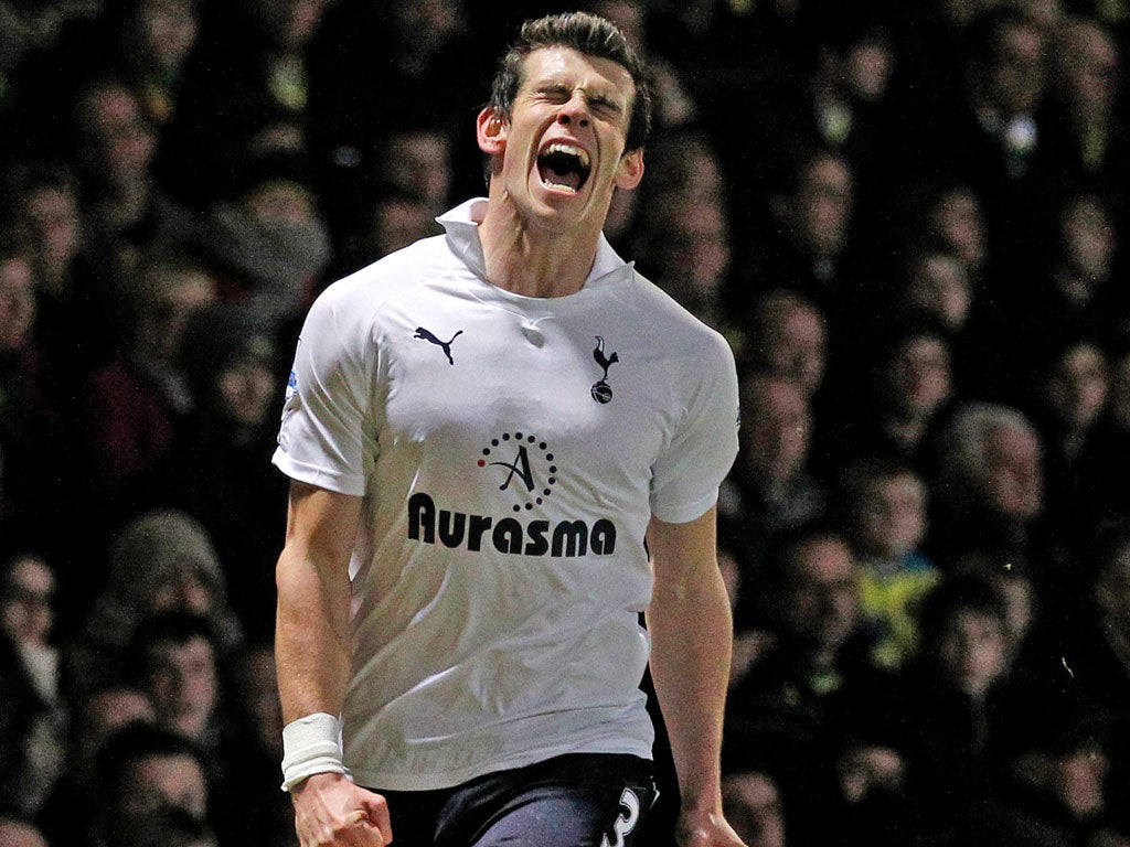 James Lawton chose Gareth Bale's second goal against Norwich City on 27 December 2011