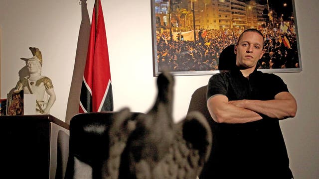 A candidate at the party’s headquarters in Athens