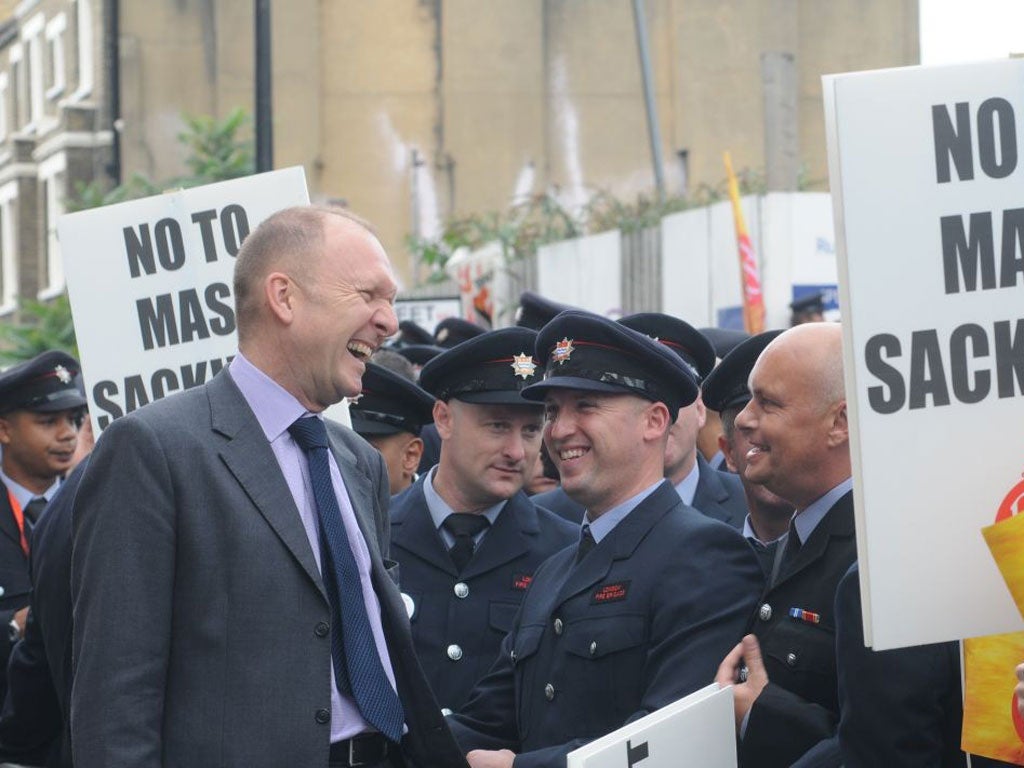 Mick Shaw (left) firefighter, union leader and fought the rise of the far right in British politics