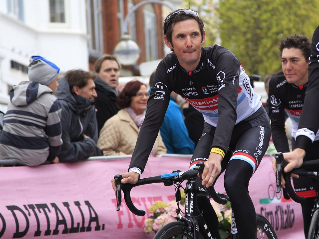 Frank Schleck put off his holiday to participate in the Giro d’Italia