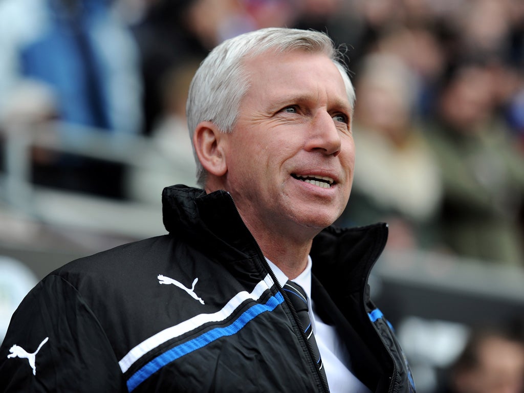 Newcastle's manager says his club has come on in leaps and bounds