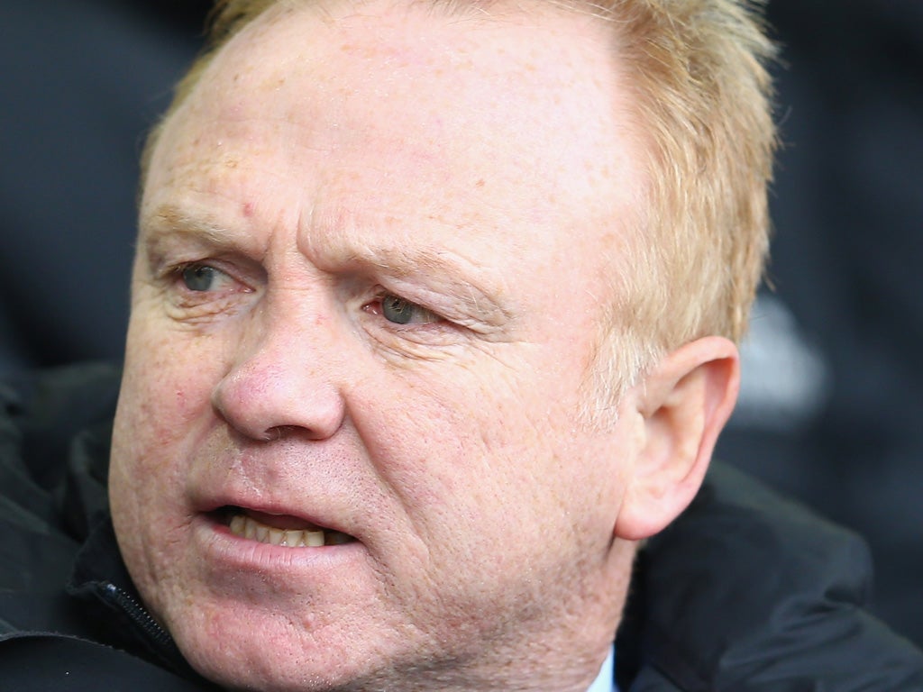 Alex McLeish says the players have let down their club and profession