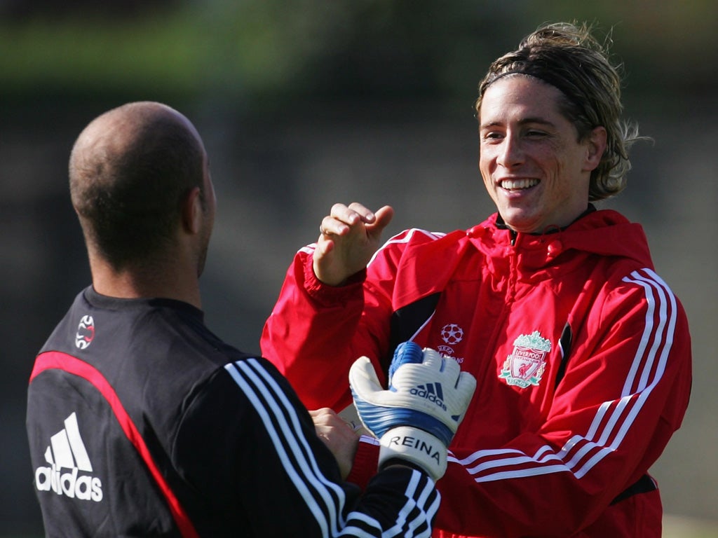 Pepe Reina and Fernando Torres could once fool around at Liverpool