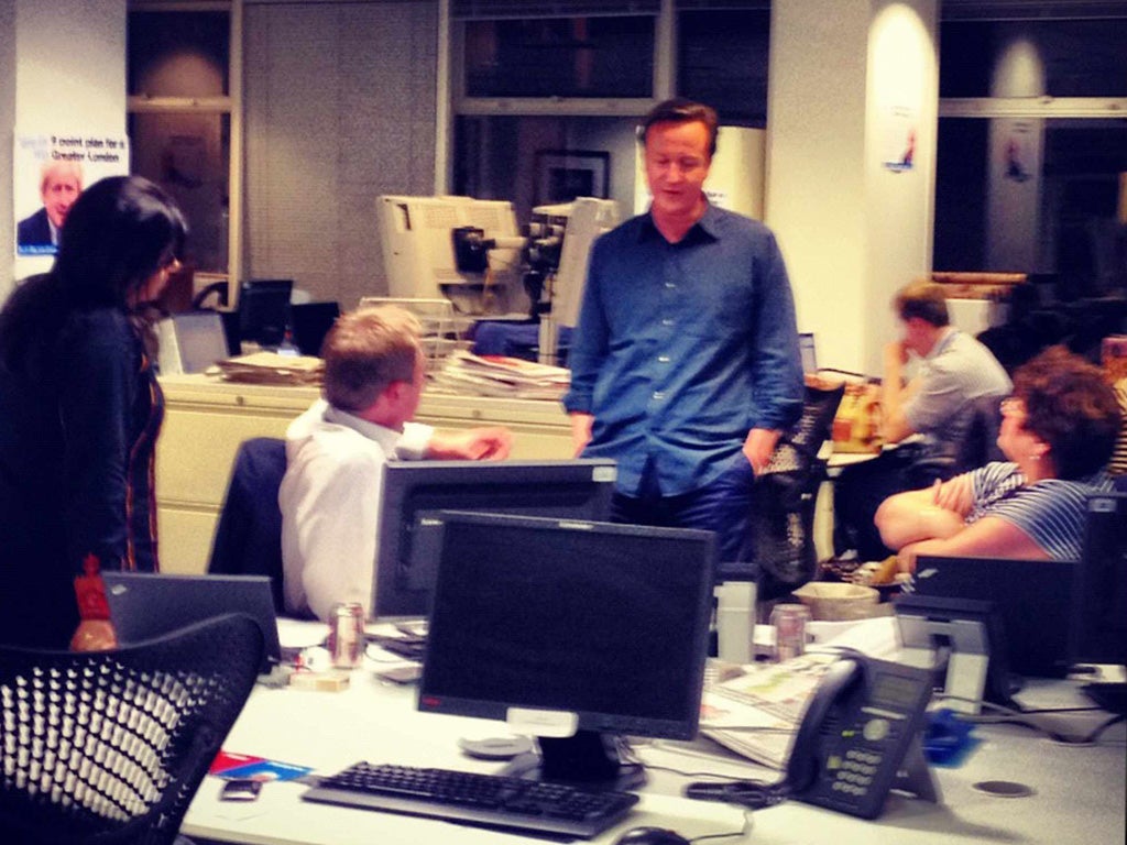 David Cameron watches a demoralising night unfold at Tory HQ