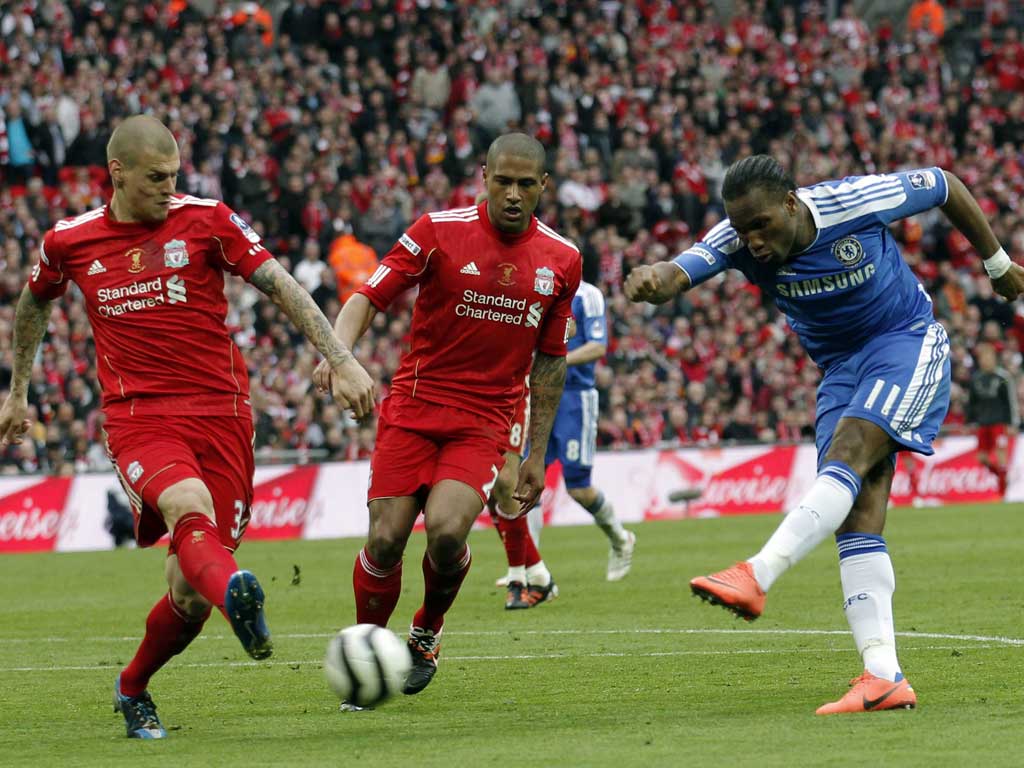 Didier Drogba shoots