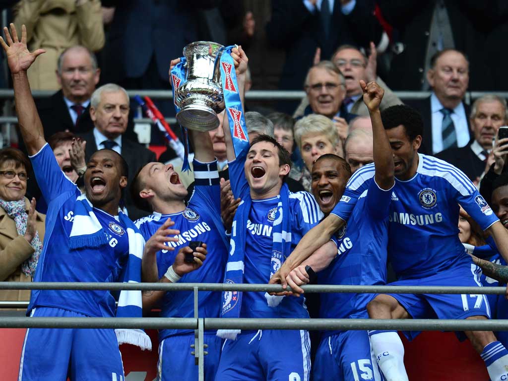 Wembley Wonders: John Terry and Frank Lampard hold the FA Cup aloft after their 2-1 win against Liverpool