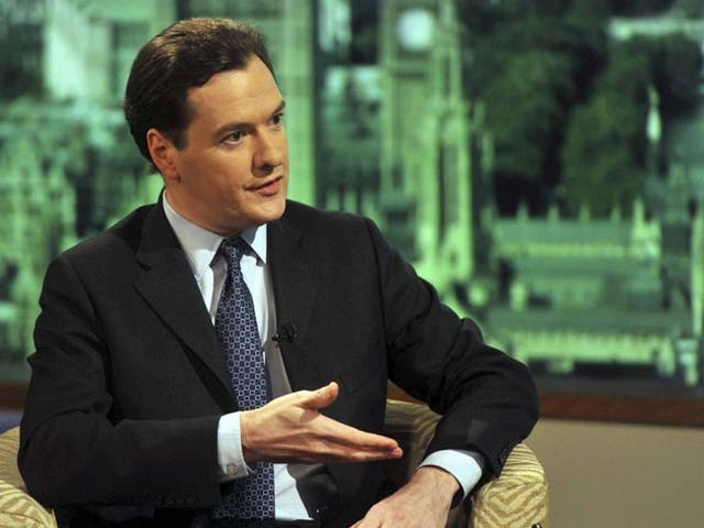 Osborne on BBC1's The Andrew Marr Show this morning