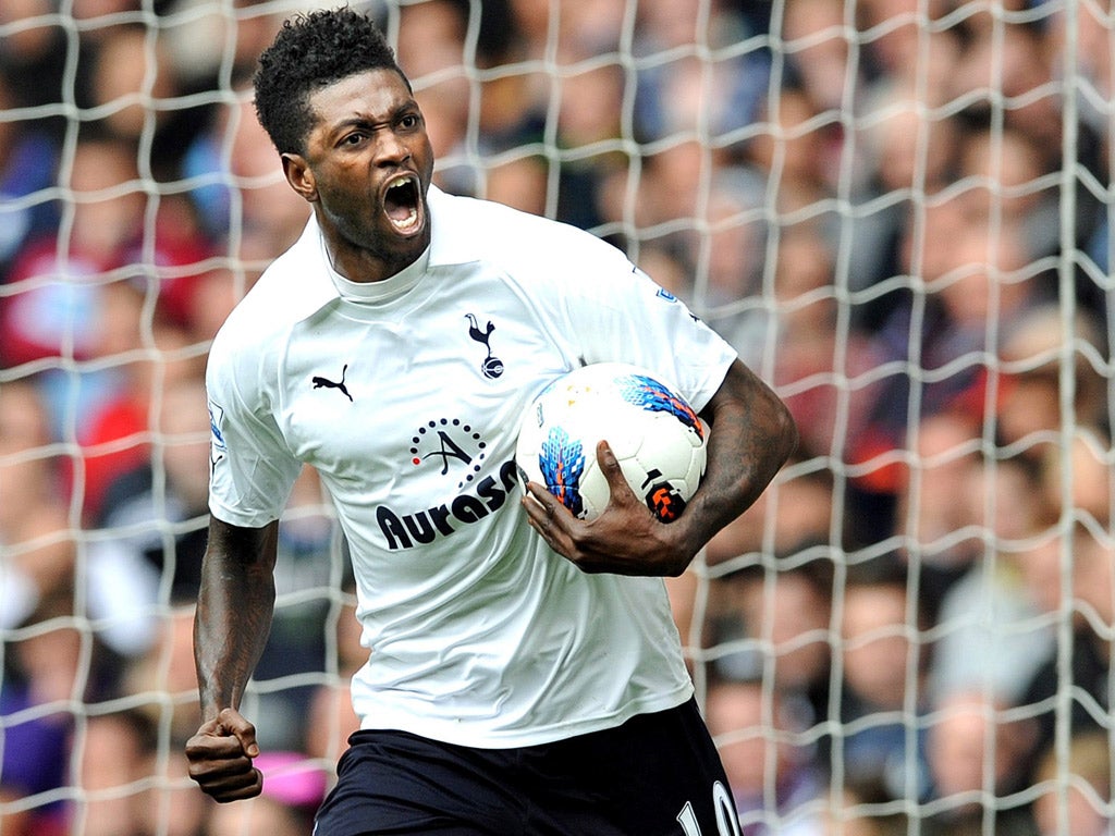 Adebayour equalised for Spurs from the penalty spot at around the hour mark