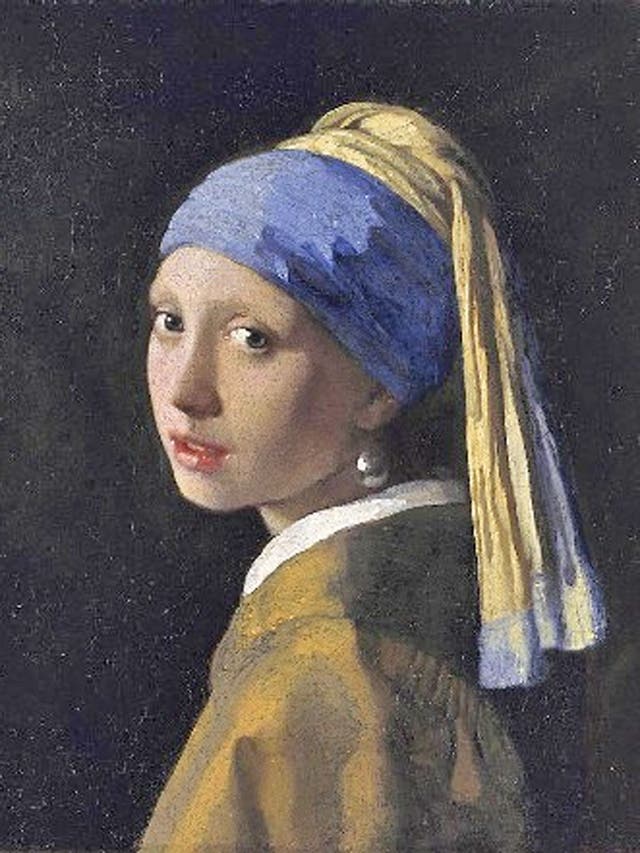Girl with a Pearl Earring: Little is known about this portrait by the Dutch painter Johannes Vermeer, from about 1667, despite the film of the same name which speculated she was one of his servants