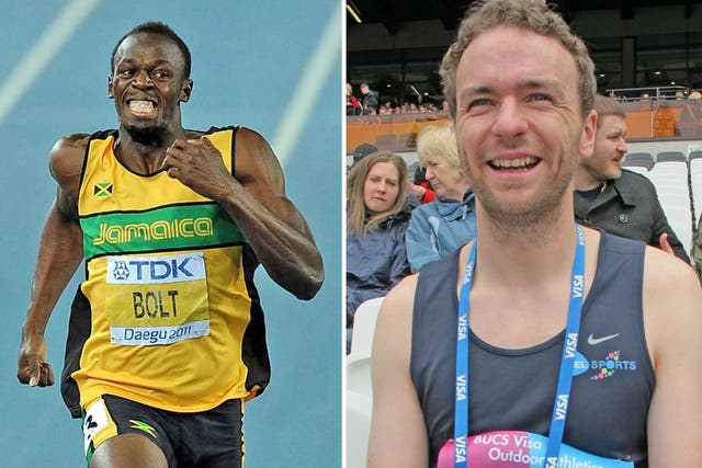 Usain Bolt wins the men’s 200m final at last year’s World Athletics
Championships at Daegu, South Korea, left, and Ben Salmon