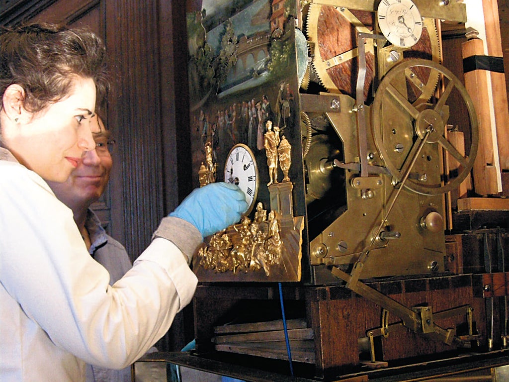 Brittany Cox puts her conservation skills to work in restoring an antique clock