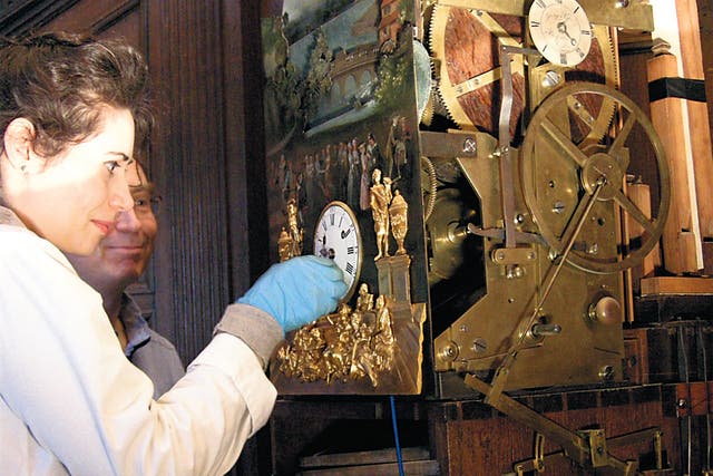 Brittany Cox puts her conservation skills to work in restoring an antique clock