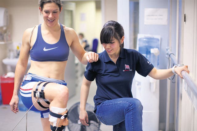 Erica Buckeridge (right) is using biomechanical analysis to help GB athletes reach their peak