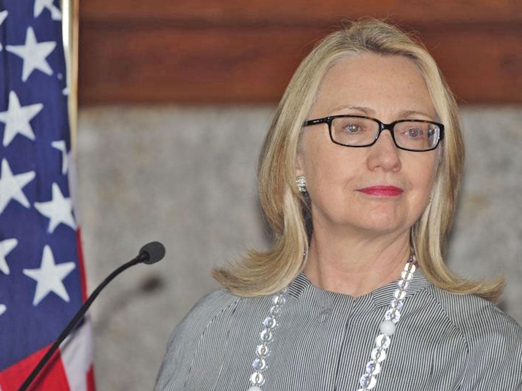 Hillary Clinton ventured out without make-up