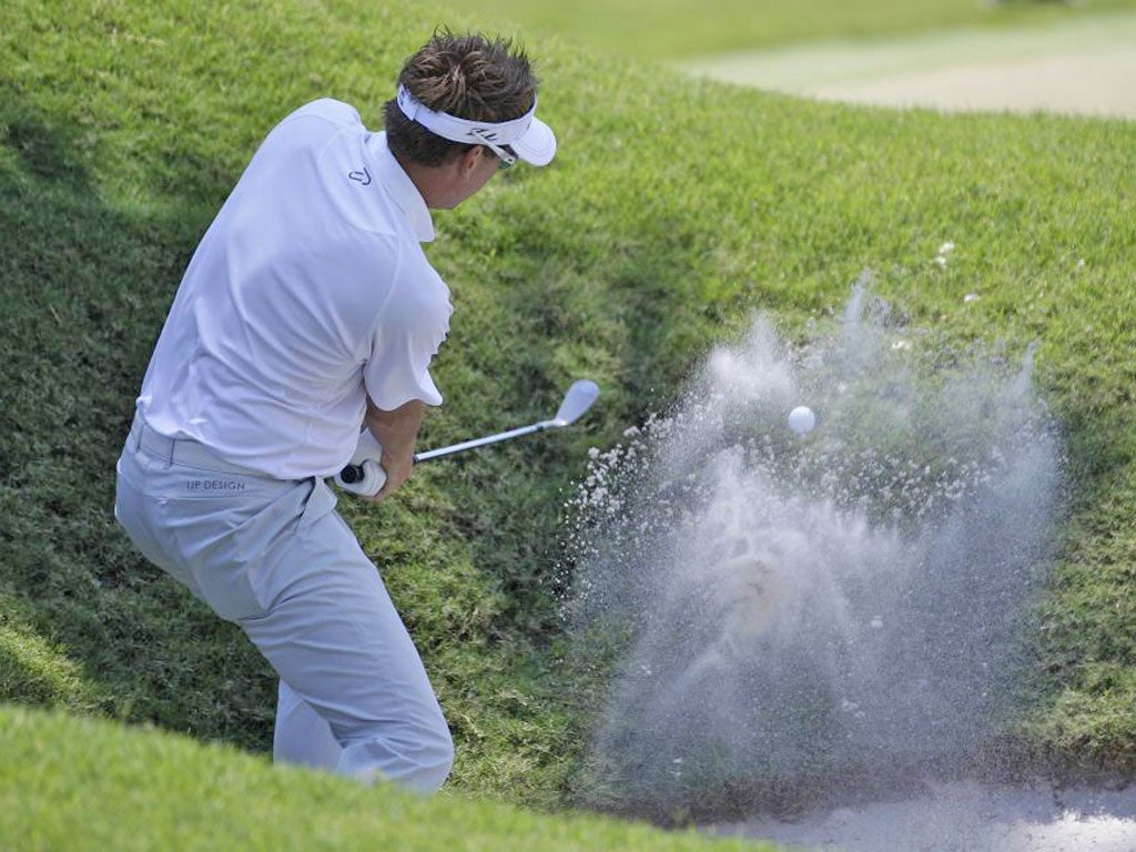 Ian Poulter kept his focus through a five-hour round to open with a 65
