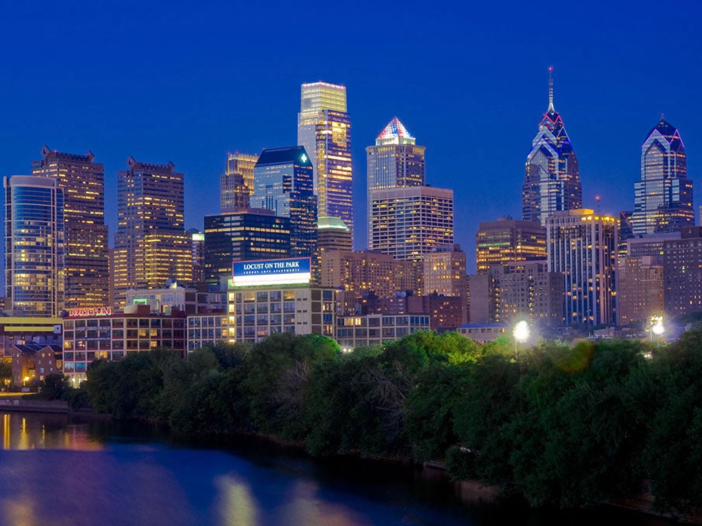 Citylights: Modern skyscrapers form part of the city's skyline along with 19th-century and Art Deco buildings