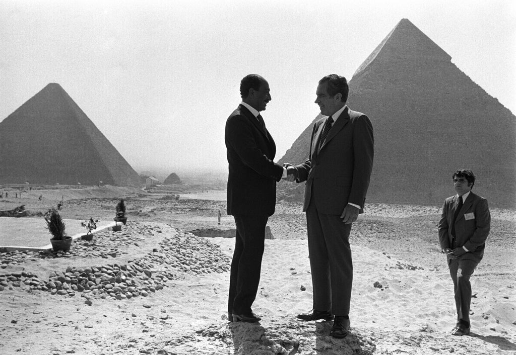 Diamond Giza: with Egypt’s President Anwar Sadat in 1974