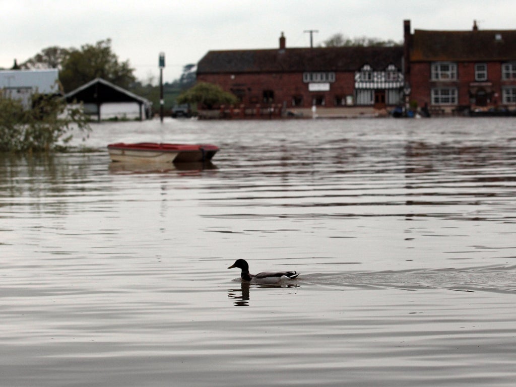 Flooding in Tewkesbury last week