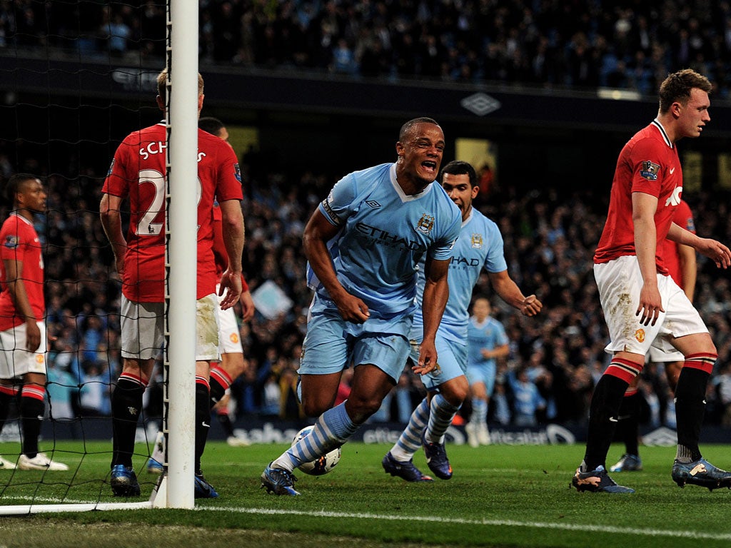 By the time of the Manchester derby at the Etihad season, City had closed to within three points of their rivals. Mancini's side knew a win would take them top of the Premier League on goal difference. The nation was gripped by what was a match short on q