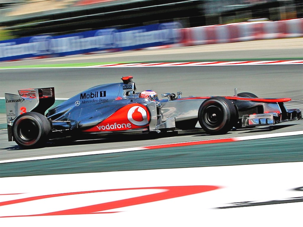 Jenson Button struggled on hard tyres in practice yesterday, but the McLaren driver was unstoppable on soft