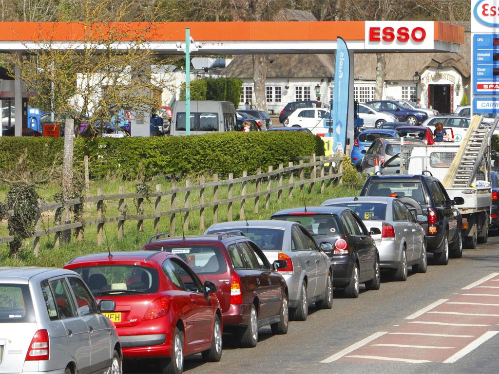 An earlier vote in favour of strike action led to panic buying of petrol
