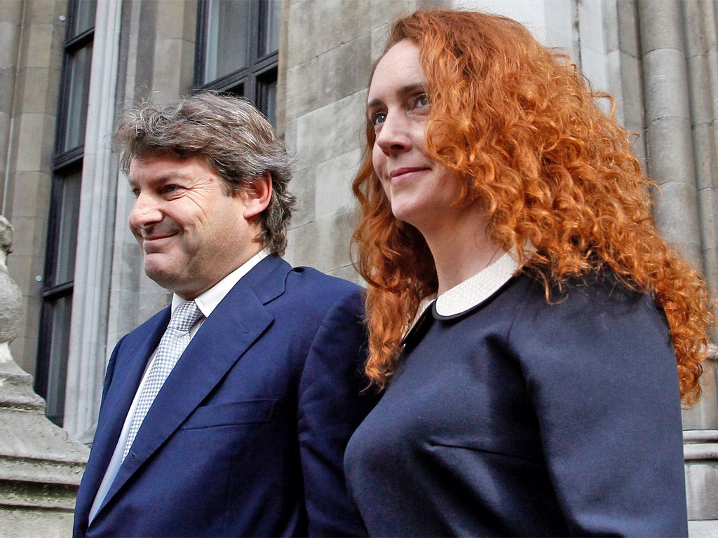 Rebekah Brooks with her husband Charlie; she told the inquiry she had not exercised her influence with those at the top of the Conservative Party