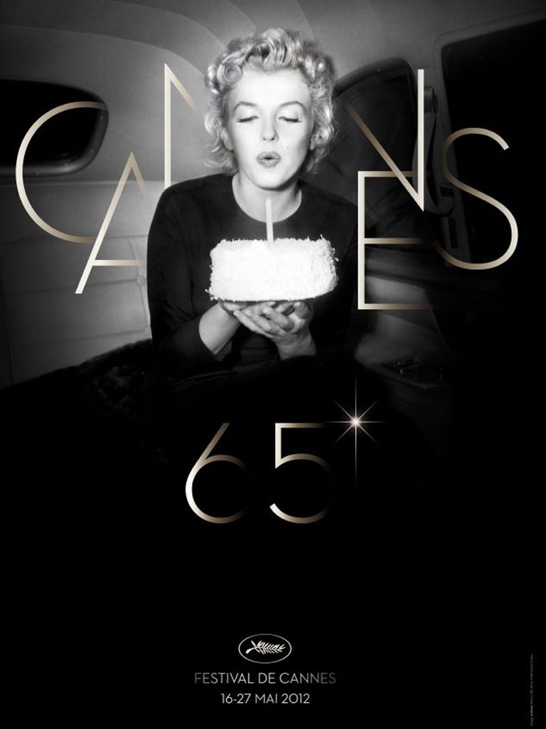 The poster for Cannes 2012, the 65th film festival, hitches a ride on the glamour of Marilyn Monroe