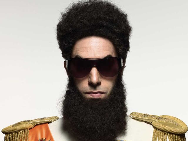 General Aladeen, played by Sacha Baron Cohen, will grace our cinema screens this week in The Dictator