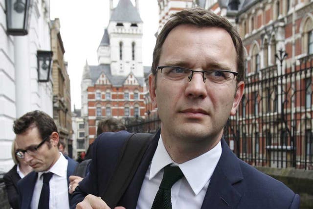 Andy Coulson after giving evidence to Leveson on Thursday