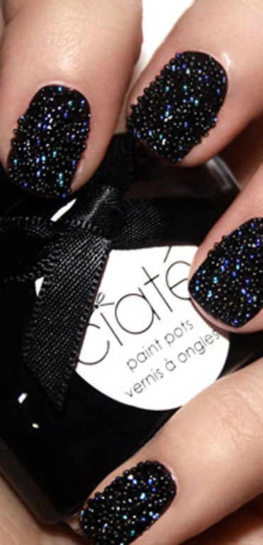We love: Pearly Queens - Those who are less than steady
of hand will be able to hide any smudges and smears with this new at home “caviar manicure” in which tiny pearls are pressed into wet polish. £18, ciaté.co.uk
