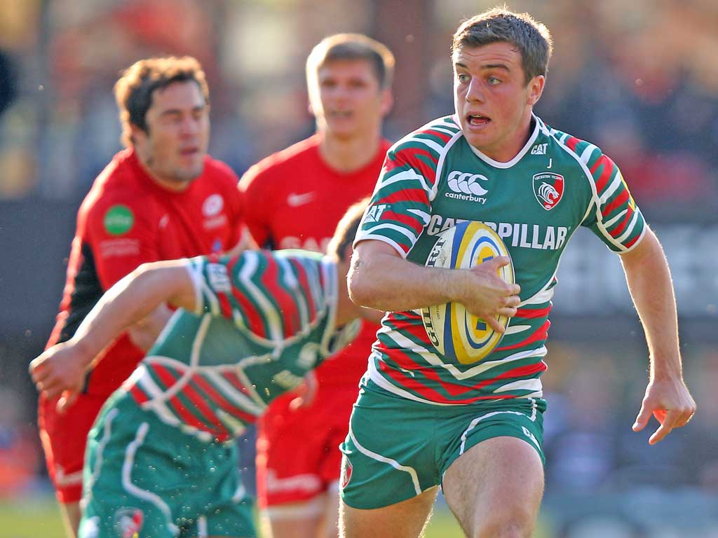 George Ford breaks during the semi-final win over Sarries