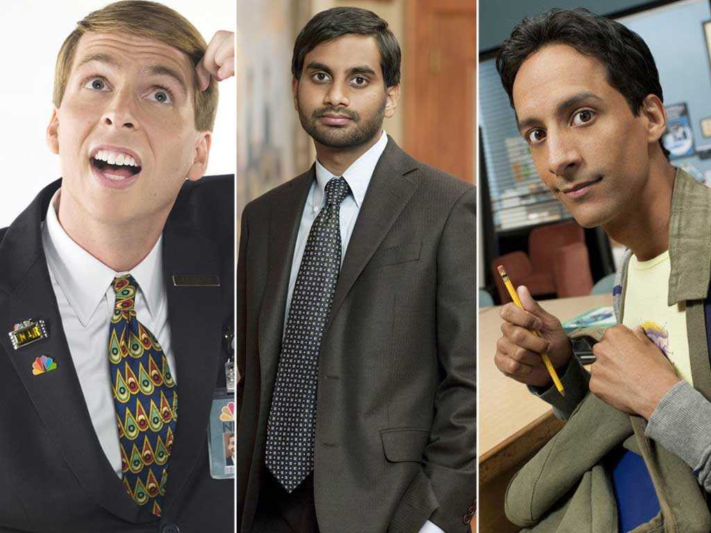 Actors (from left):Kenneth “the Page” Parcell, Danny Pudi as Abed and Aziz Ansari